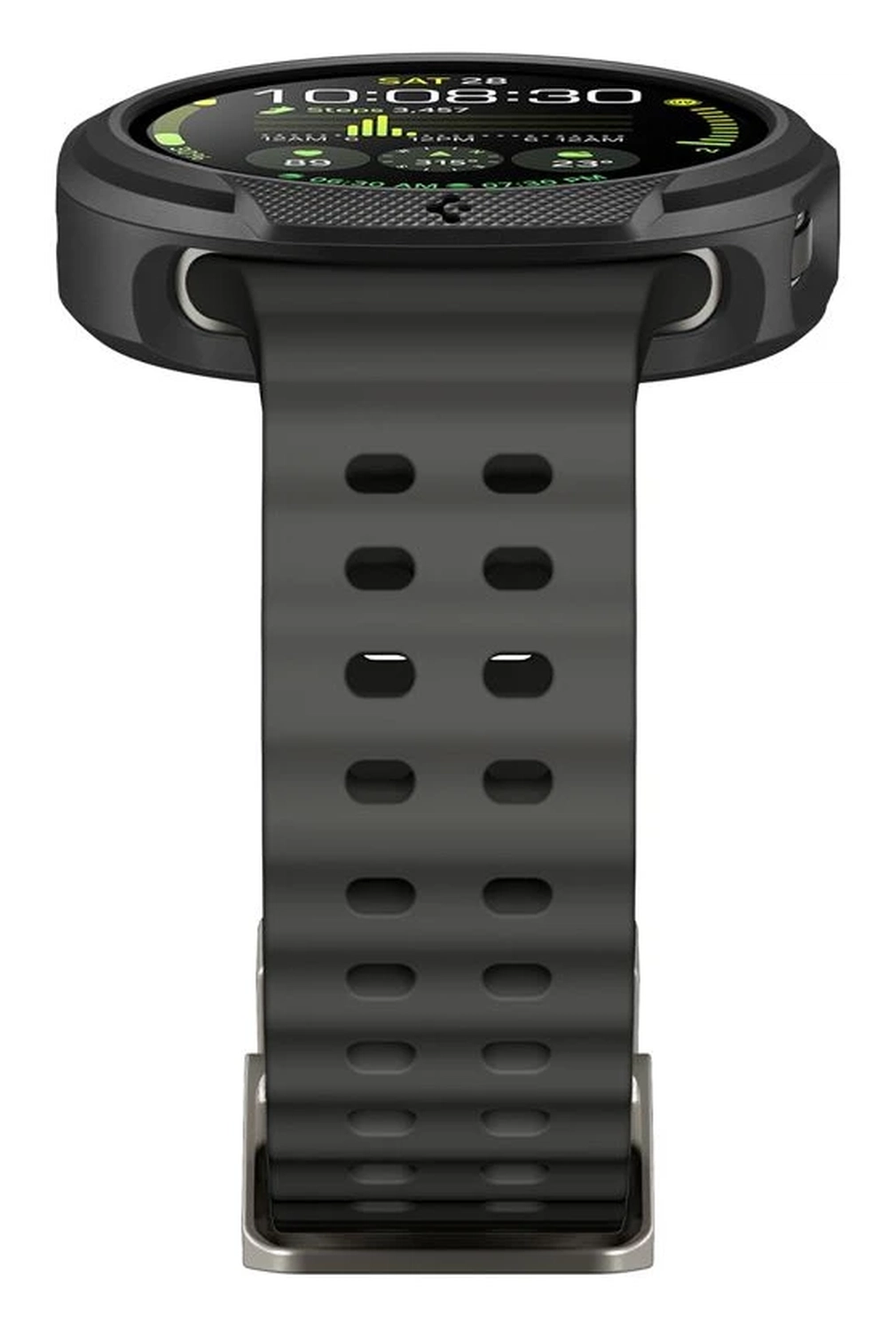 Spigen Liquid Air - Samsung Galaxy Watch 8 44MM Hoesje - Matte Zwart afbeelding 5