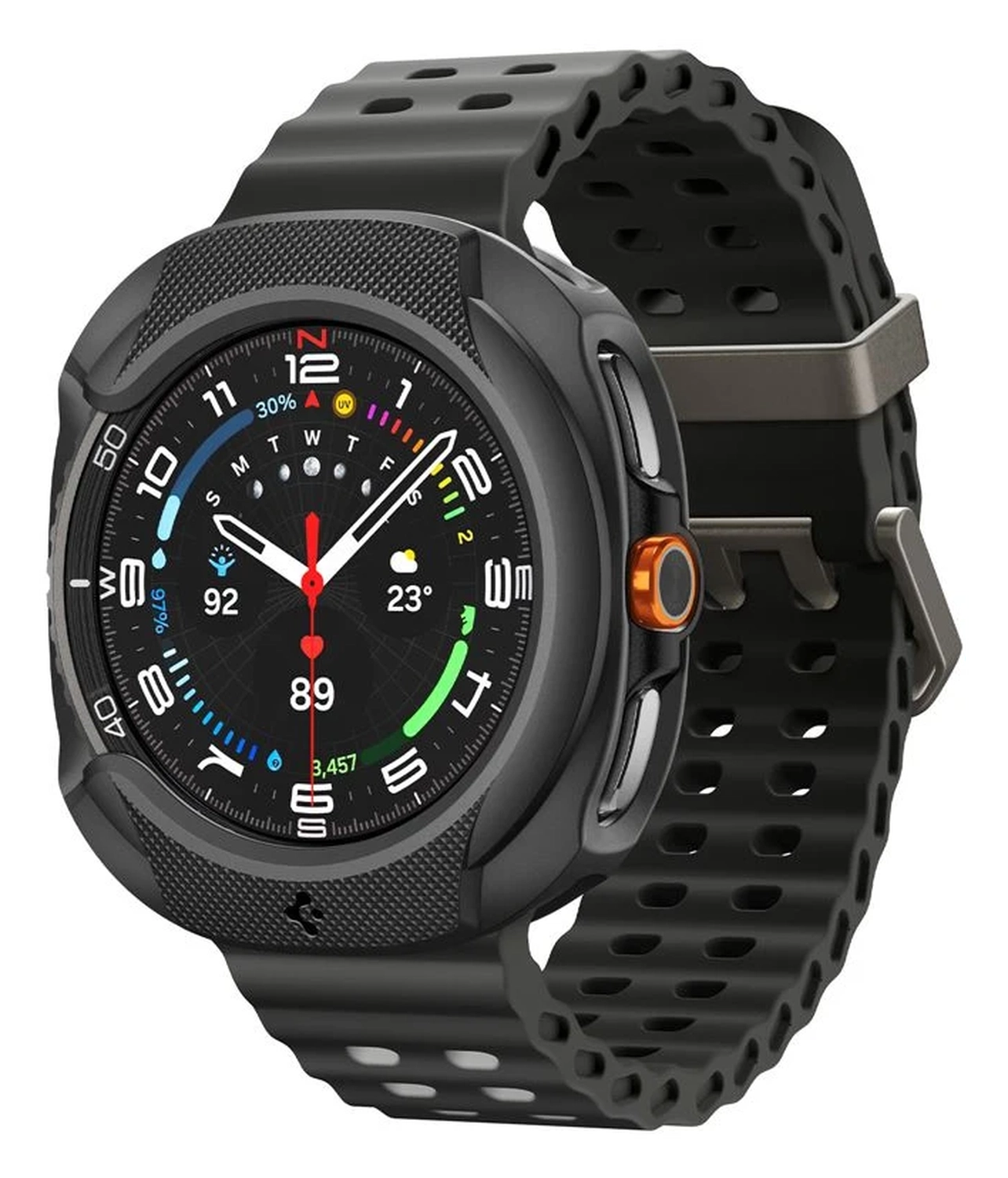 Spigen Liquid Air - Samsung Galaxy Watch 8 Classic Hoesje - Matte Zwart afbeelding 1