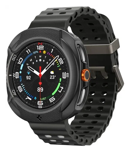 Spigen Liquid Air - Samsung Galaxy Watch 8 Classic Hoesje - Matte Zwart afbeelding 1