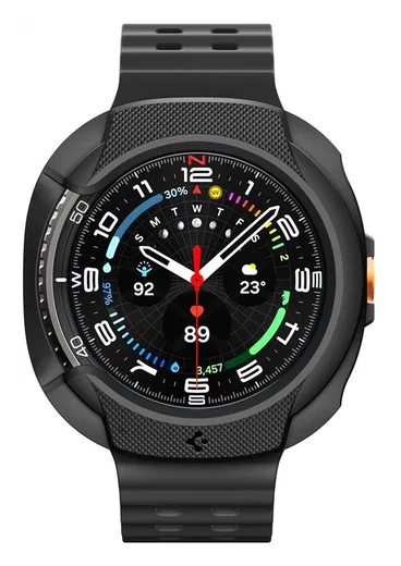 Spigen Liquid Air - Samsung Galaxy Watch 8 Classic Hoesje - Matte Zwart afbeelding 2