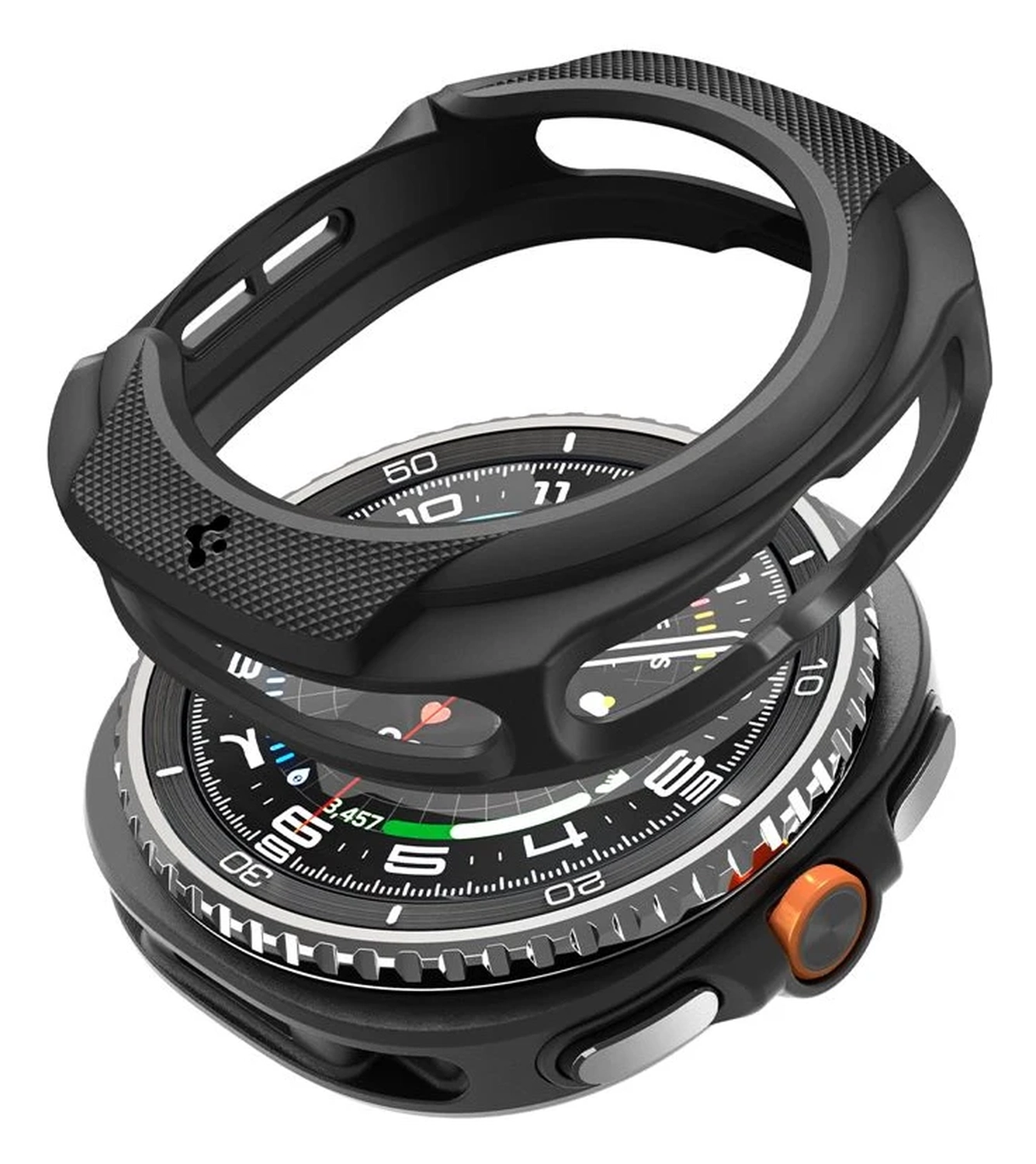 Spigen Liquid Air - Samsung Galaxy Watch 8 Classic Hoesje - Matte Zwart afbeelding 6