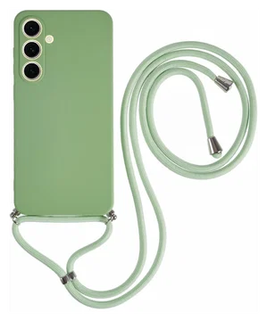 Samsung Galaxy S25 FE Hoesje met Koord en Camera Bescherming Groen