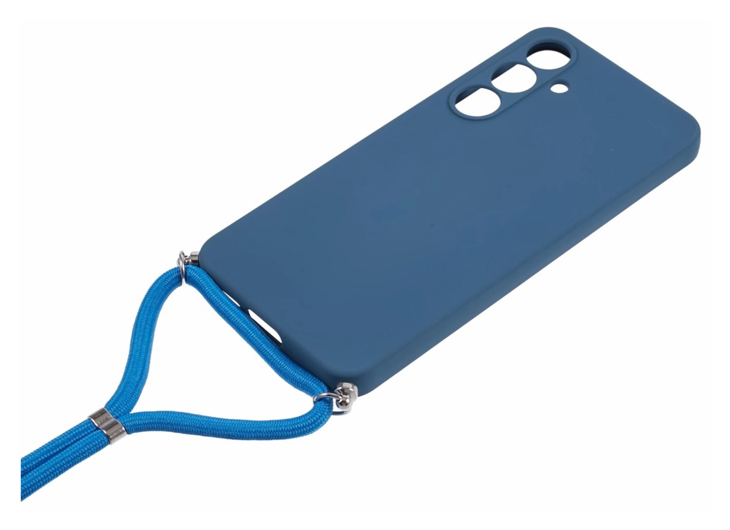 Samsung Galaxy S25 FE Hoesje met Koord en Camera Bescherming Blauw afbeelding 3