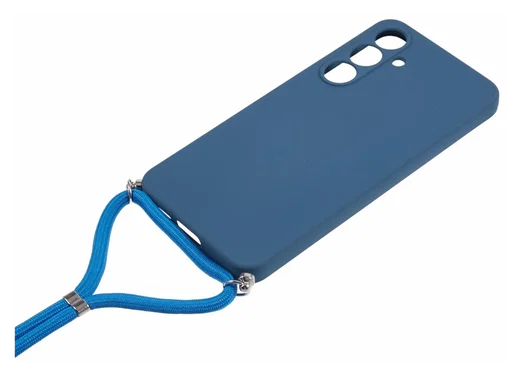 Samsung Galaxy S25 FE Hoesje met Koord en Camera Bescherming Blauw afbeelding 3