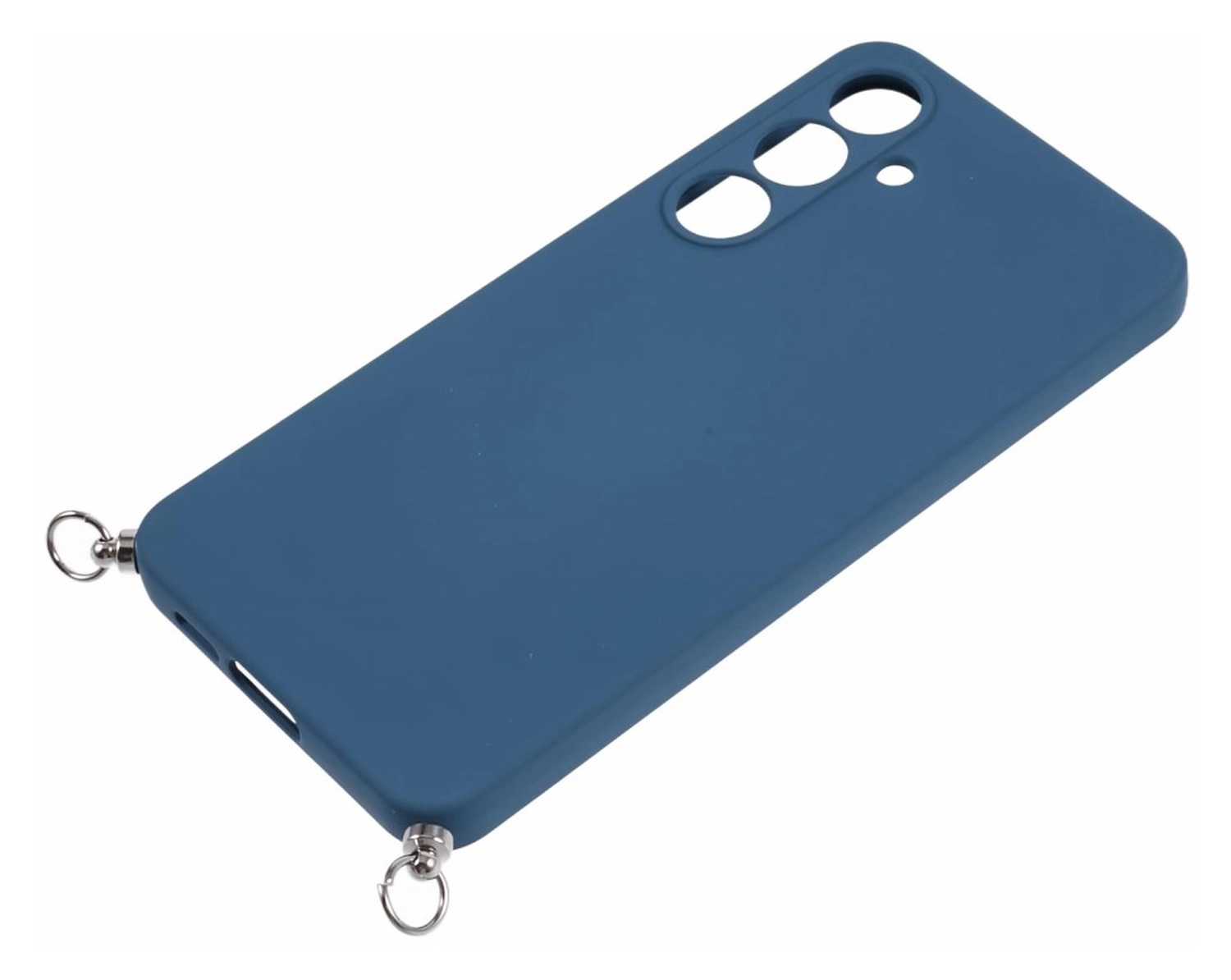 Samsung Galaxy S25 FE Hoesje met Koord en Camera Bescherming Blauw afbeelding 5