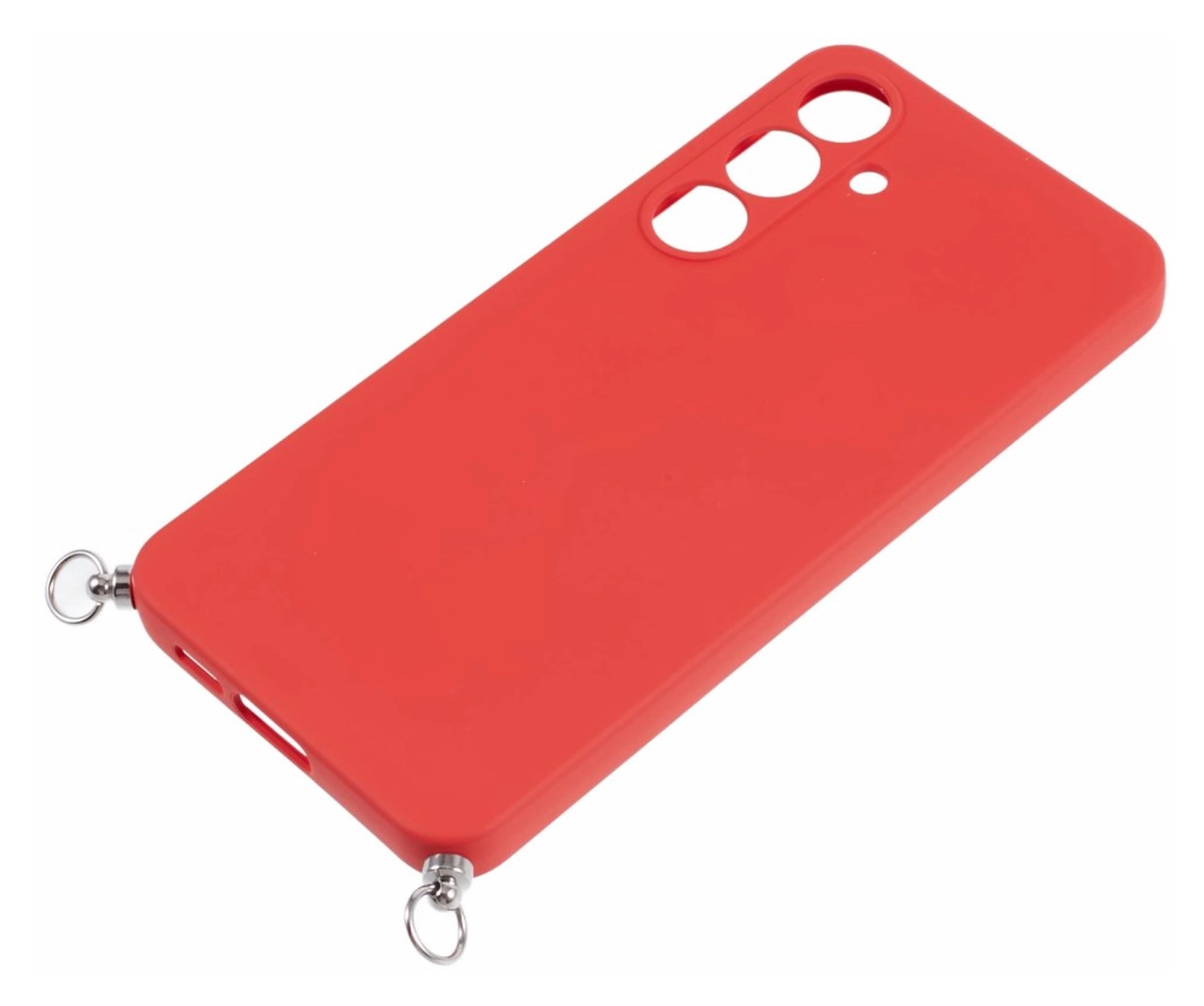 Samsung Galaxy S25 FE Hoesje met Koord en Camera Bescherming Rood afbeelding 5