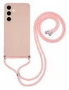 Samsung Galaxy S25 FE Hoesje met Koord en Camera Bescherming Roze