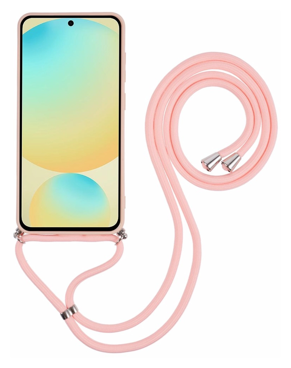 Samsung Galaxy S25 FE Hoesje met Koord en Camera Bescherming Roze afbeelding 2