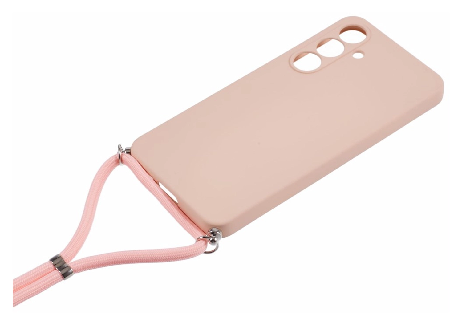 Samsung Galaxy S25 FE Hoesje met Koord en Camera Bescherming Roze afbeelding 3