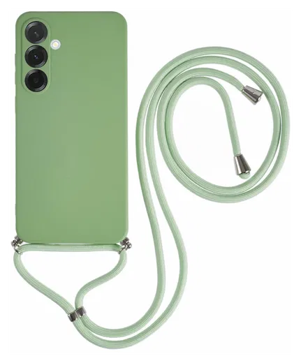 Samsung Galaxy A17 Hoesje met Koord en Camera Bescherming Back Cover Groen afbeelding 1