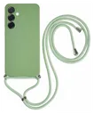 Samsung Galaxy A17 Hoesje met Koord en Camera Bescherming Back Cover Groen