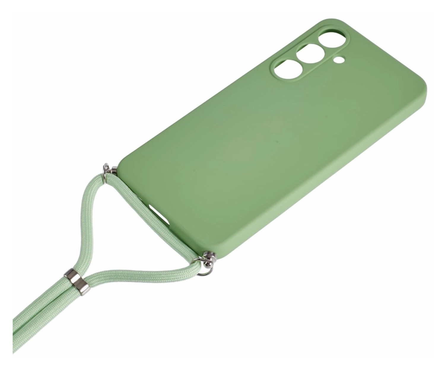 Samsung Galaxy A17 Hoesje met Koord en Camera Bescherming Back Cover Groen afbeelding 3