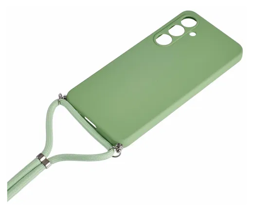 Samsung Galaxy A17 Hoesje met Koord en Camera Bescherming Back Cover Groen afbeelding 3