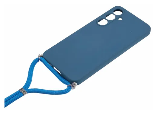 Samsung Galaxy A17 Hoesje met Koord en Camera Bescherming Back Cover Blauw afbeelding 3