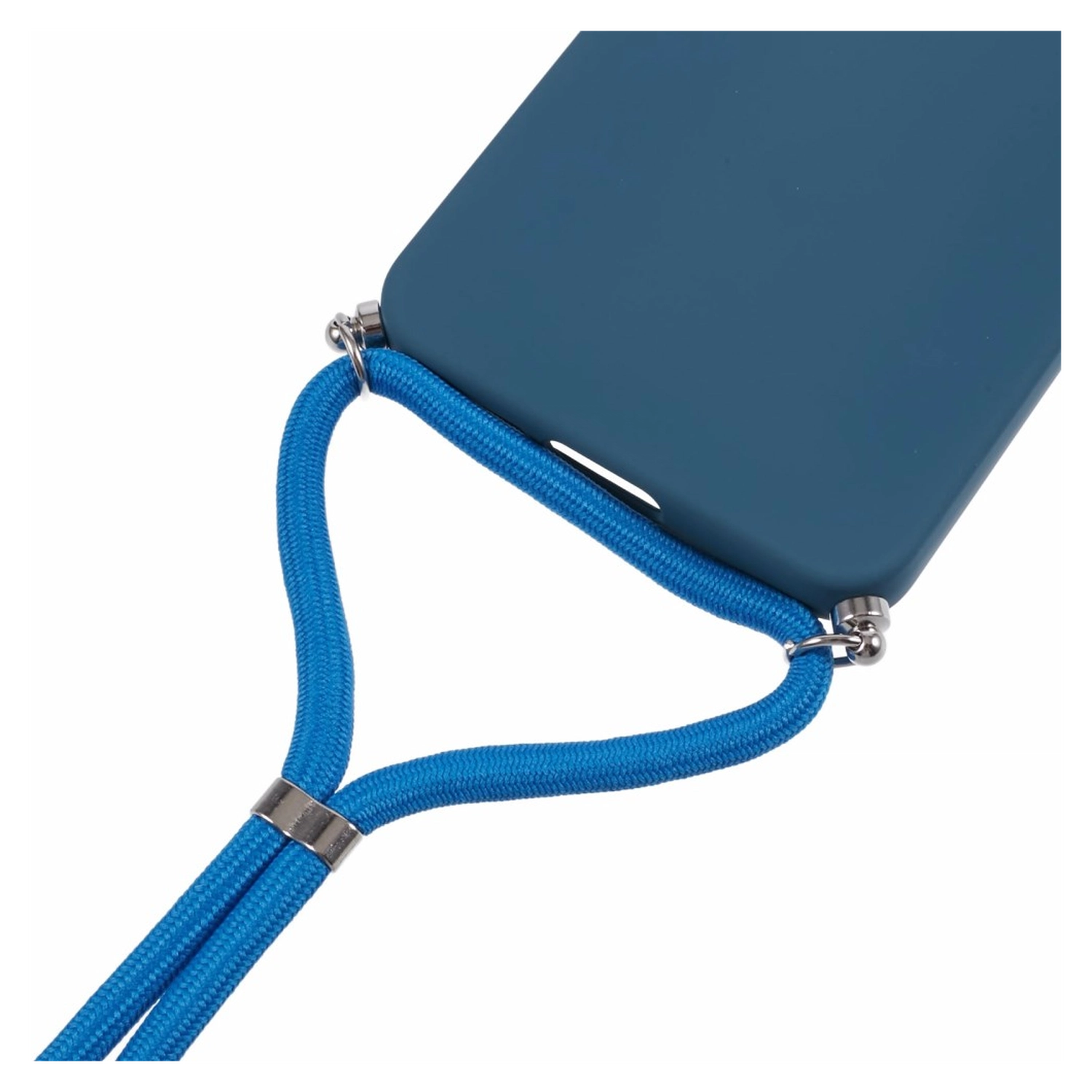 Samsung Galaxy A17 Hoesje met Koord en Camera Bescherming Back Cover Blauw afbeelding 4