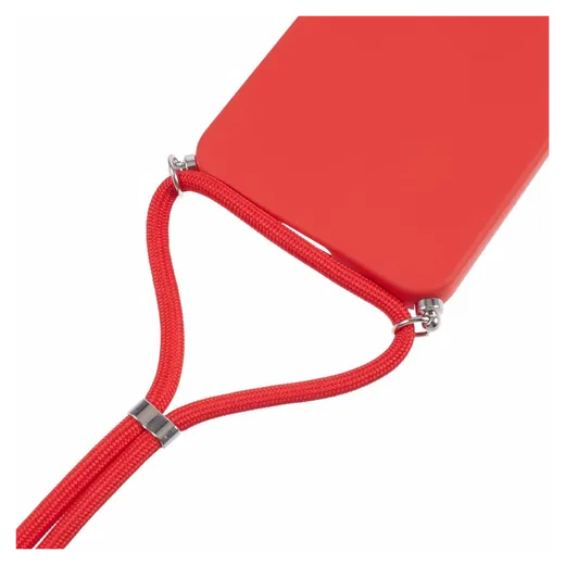 Samsung Galaxy A17 Hoesje met Koord en Camera Bescherming Back Cover Rood afbeelding 4