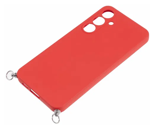 Samsung Galaxy A17 Hoesje met Koord en Camera Bescherming Back Cover Rood afbeelding 5