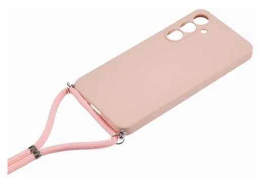 Samsung Galaxy A17 Hoesje met Koord en Camera Bescherming Back Cover Roze afbeelding 3