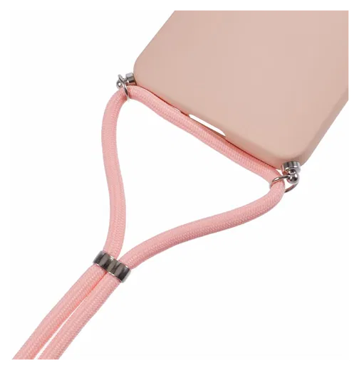 Samsung Galaxy A17 Hoesje met Koord en Camera Bescherming Back Cover Roze afbeelding 4