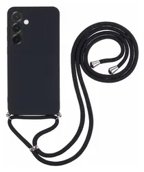 Samsung Galaxy A17 Hoesje met Koord en Camera Bescherming Back Cover Zwart afbeelding