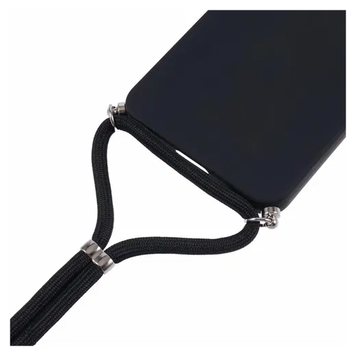 Samsung Galaxy A17 Hoesje met Koord en Camera Bescherming Back Cover Zwart afbeelding 4