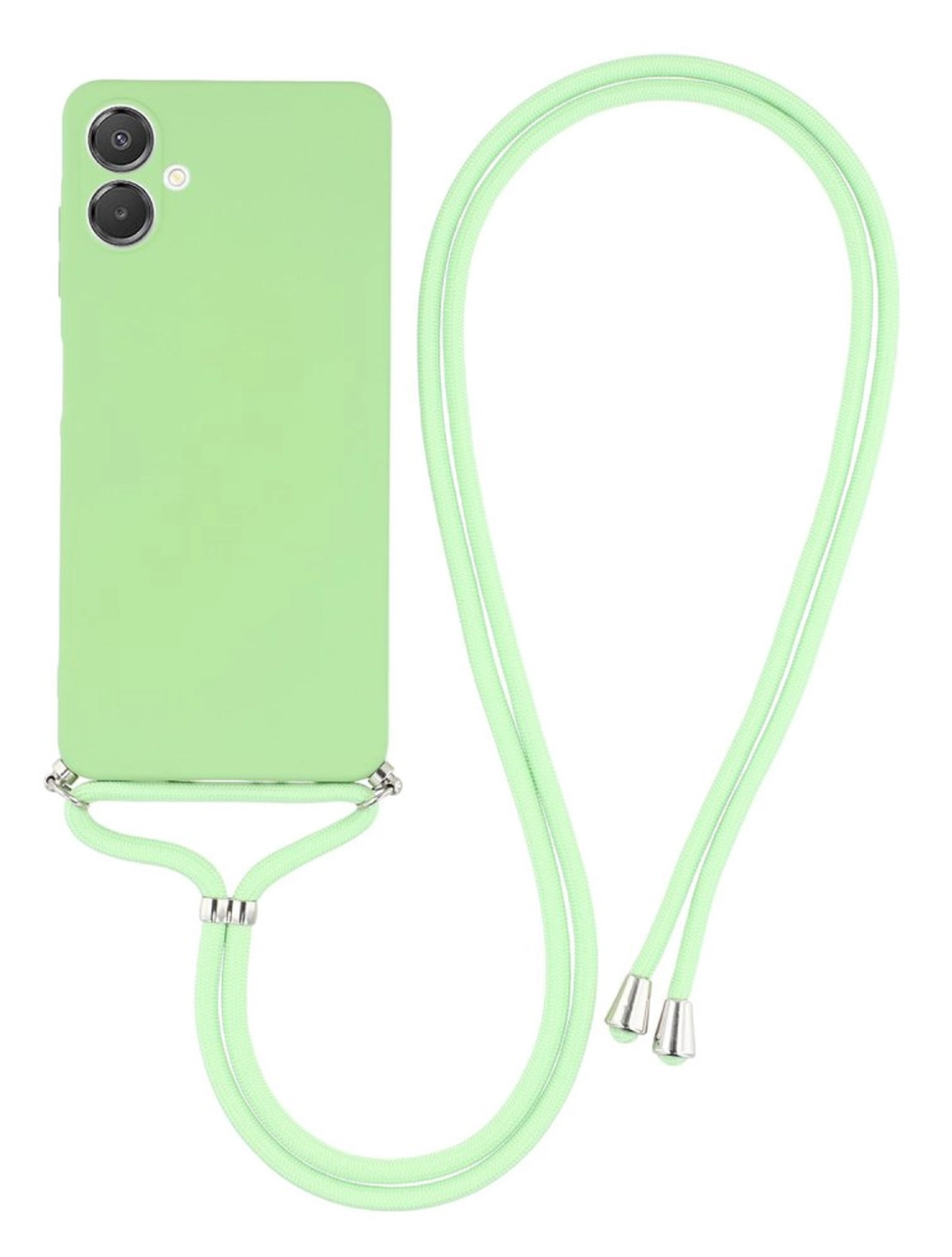 Samsung Galaxy A07 Hoesje met Koord en Camera Bescherming Back Cover Groen afbeelding 1