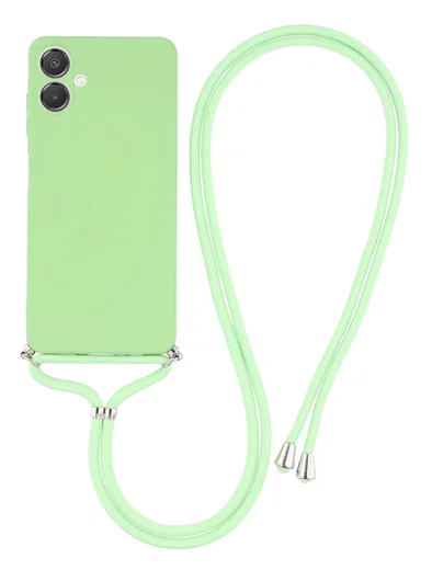 Samsung Galaxy A07 Hoesje met Koord en Camera Bescherming Back Cover Groen afbeelding 1