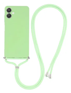 Samsung Galaxy A07 Hoesje met Koord en Camera Bescherming Back Cover Groen