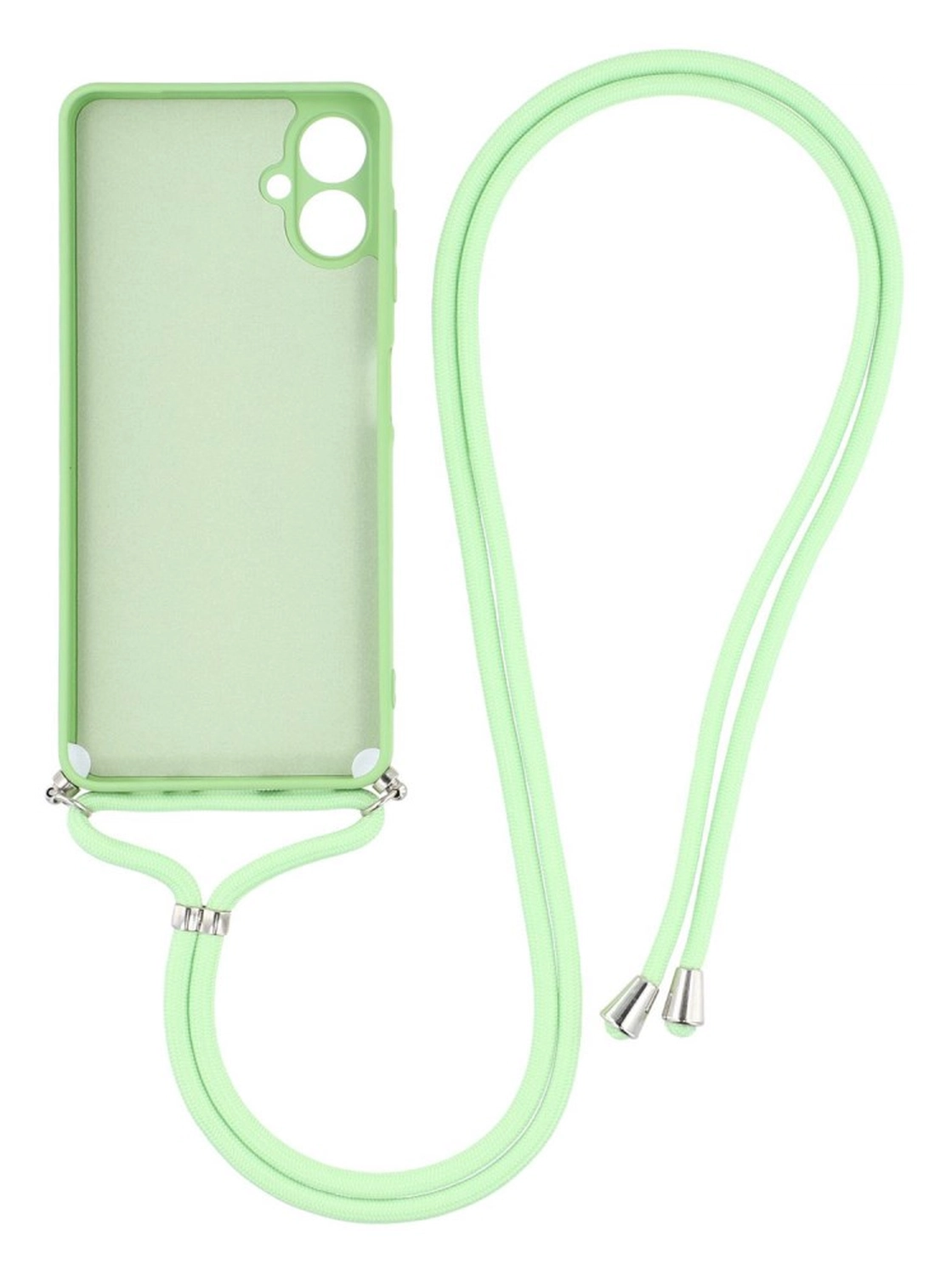 Samsung Galaxy A07 Hoesje met Koord en Camera Bescherming Back Cover Groen afbeelding 2