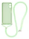 Samsung Galaxy A07 Hoesje met Koord en Camera Bescherming Back Cover Groen afbeelding 2