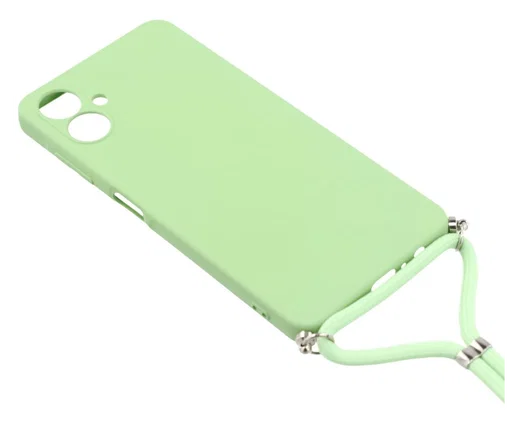 Samsung Galaxy A07 Hoesje met Koord en Camera Bescherming Back Cover Groen afbeelding 3