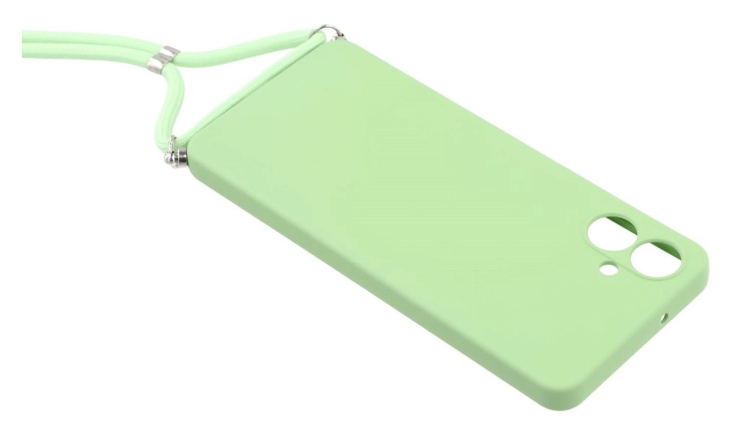 Samsung Galaxy A07 Hoesje met Koord en Camera Bescherming Back Cover Groen afbeelding 4