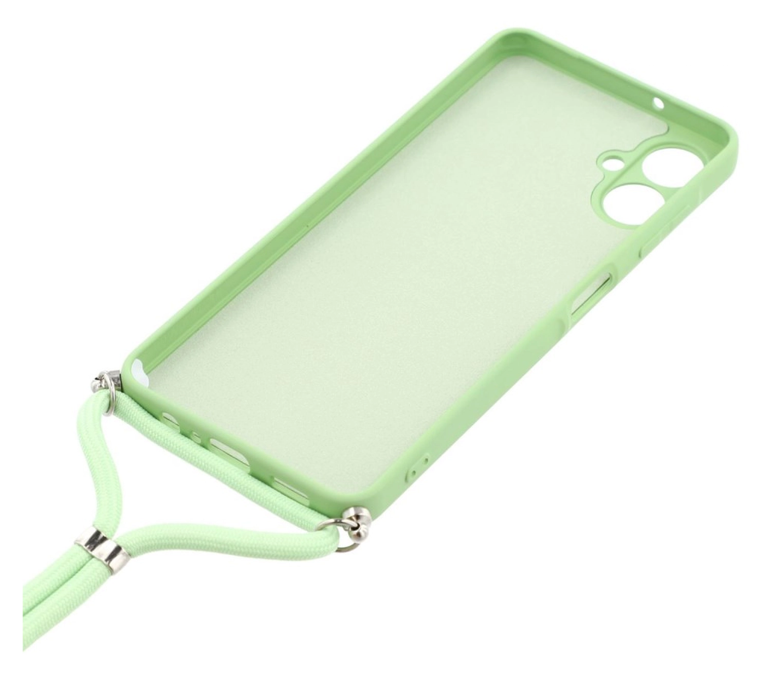 Samsung Galaxy A07 Hoesje met Koord en Camera Bescherming Back Cover Groen afbeelding 5