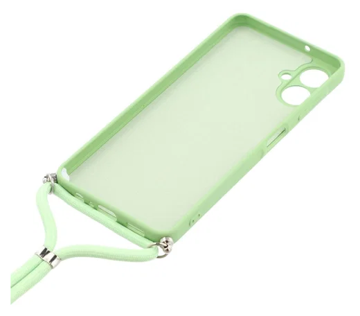 Samsung Galaxy A07 Hoesje met Koord en Camera Bescherming Back Cover Groen afbeelding 5
