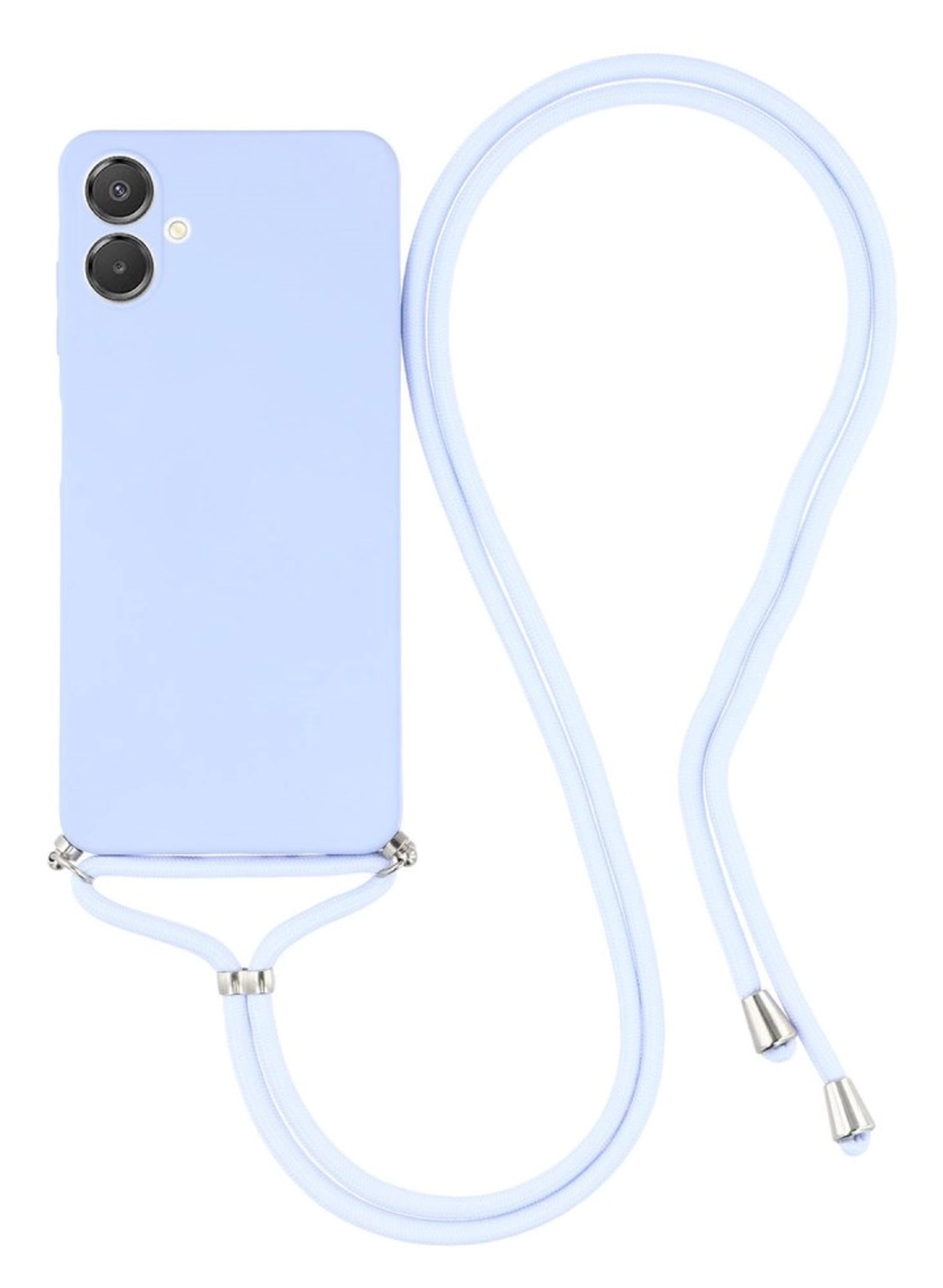 Samsung Galaxy A07 Hoesje met Koord en Camera Bescherming Back Cover Lichtpaars afbeelding 1