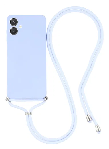 Samsung Galaxy A07 Hoesje met Koord en Camera Bescherming Back Cover Lichtpaars afbeelding 1