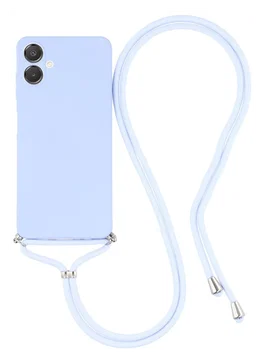 Samsung Galaxy A07 Hoesje met Koord en Camera Bescherming Back Cover Lichtpaars