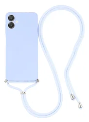Samsung Galaxy A07 Hoesje met Koord en Camera Bescherming Back Cover Lichtpaars afbeelding