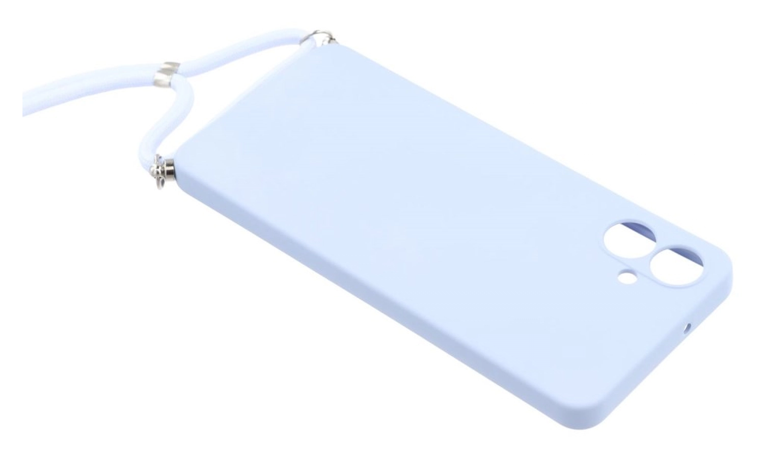 Samsung Galaxy A07 Hoesje met Koord en Camera Bescherming Back Cover Lichtpaars afbeelding 4