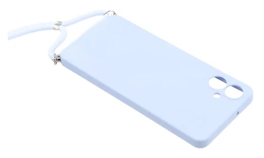 Samsung Galaxy A07 Hoesje met Koord en Camera Bescherming Back Cover Lichtpaars afbeelding 4