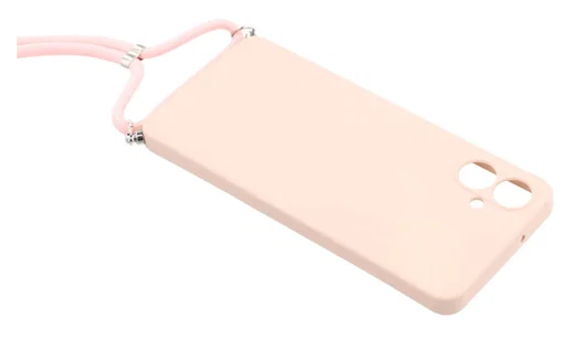 Samsung Galaxy A07 Hoesje met Koord en Camera Bescherming Back Cover Roze afbeelding 4