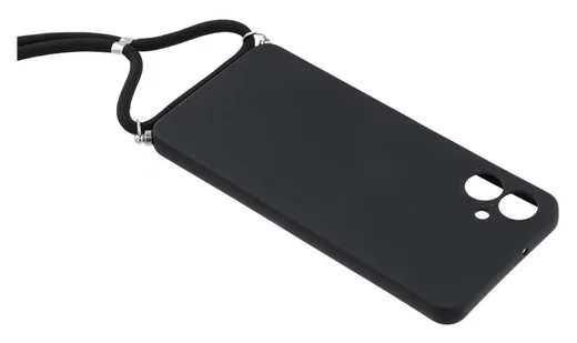 Samsung Galaxy A07 Hoesje met Koord en Camera Bescherming Back Cover Zwart afbeelding 4