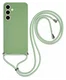 Samsung Galaxy S24 FE Hoesje met Koord en Camera Bescherming Back Cover Groen afbeelding 1