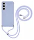 Samsung Galaxy S24 FE Hoesje met Koord en Camera Bescherming Back Cover Paars