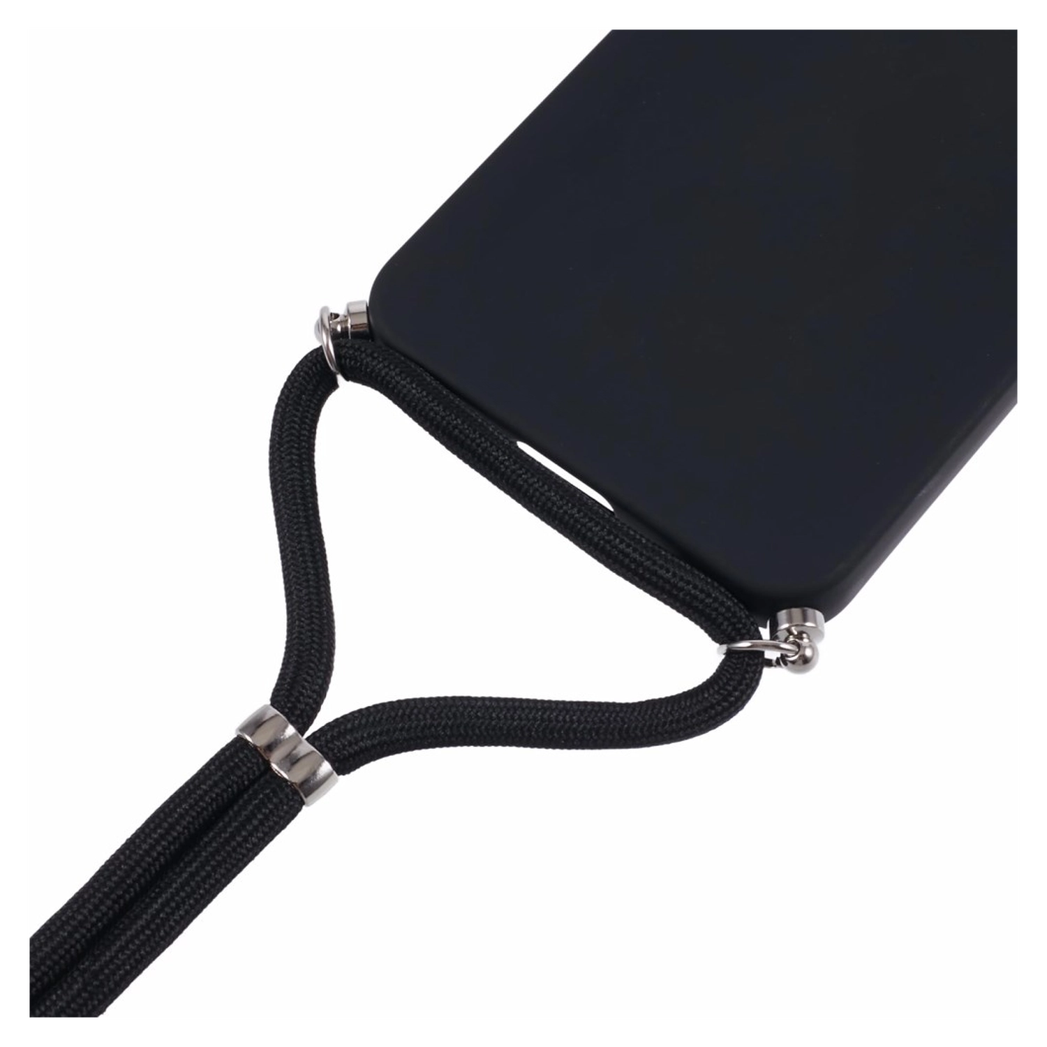 Samsung Galaxy S24 FE Hoesje met Koord en Camera Bescherming Back Cover Zwart afbeelding 4