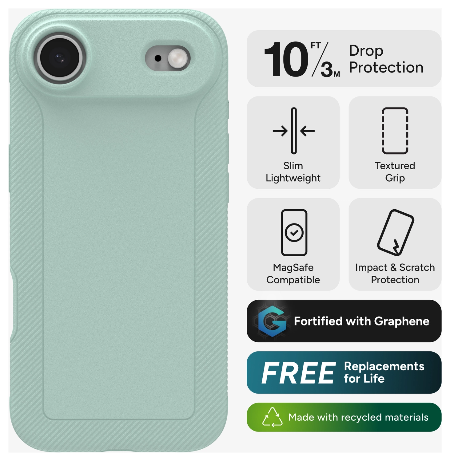 ZAGG Luxe Snap Apple iPhone Air Hoesje MagSafe Back Cover Zwart afbeelding 2
