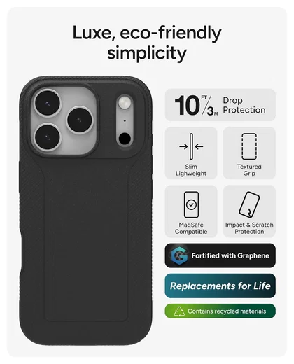 ZAGG Luxe Snap Apple iPhone 17 Pro Hoesje MagSafe Back Cover Zwart afbeelding 2