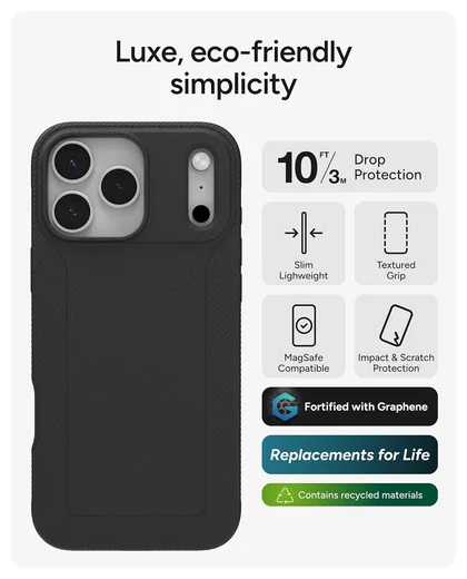 ZAGG Luxe Snap Apple iPhone 17 Pro Max Hoesje MagSafe Back Cover Zwart afbeelding 2