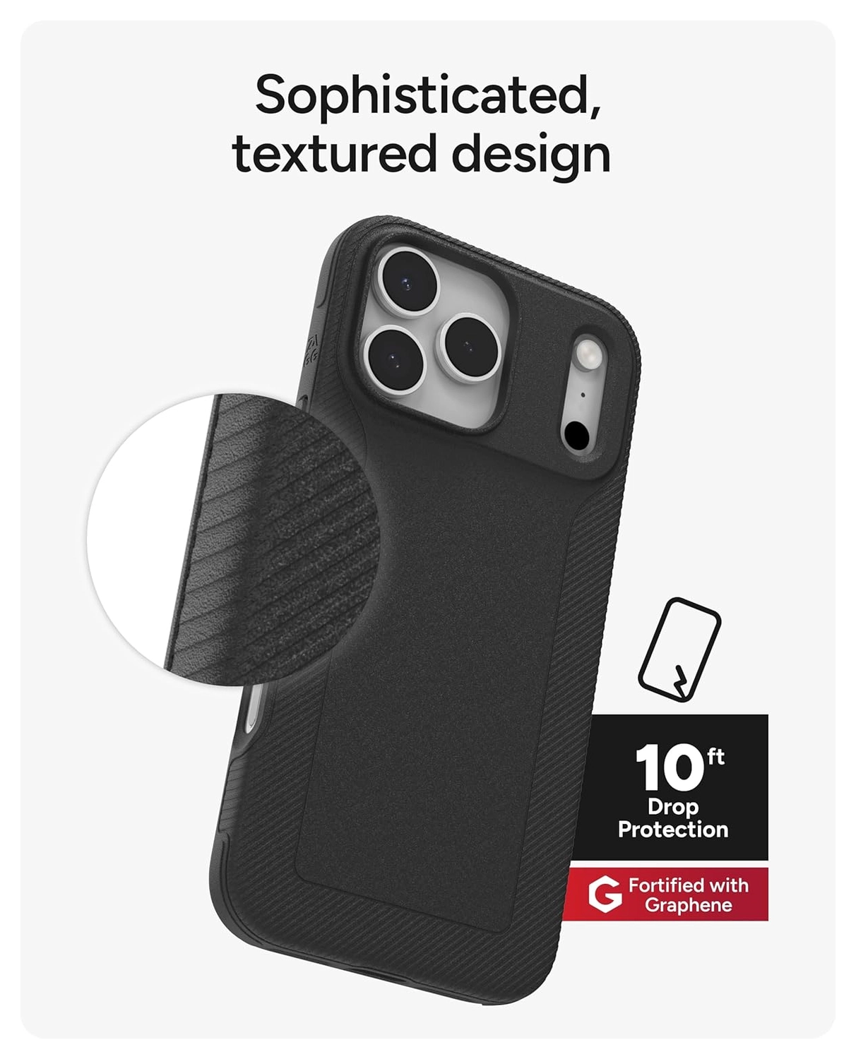 ZAGG Luxe Snap Apple iPhone 17 Pro Max Hoesje MagSafe Back Cover Zwart afbeelding 7
