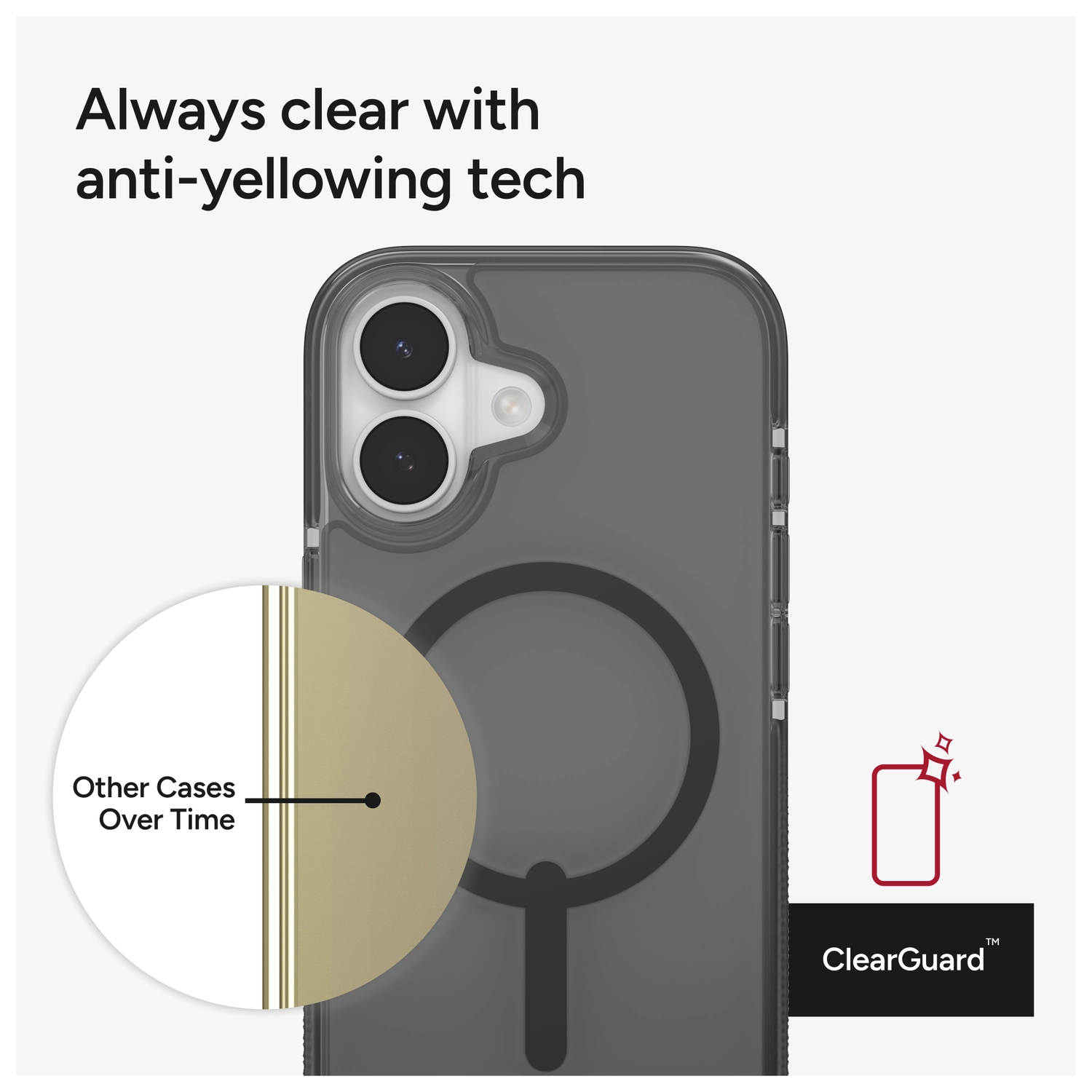 ZAGG Santa Cruz Snap Apple iPhone 17 Hoesje MagSafe Back Cover Matte Zwart afbeelding 6